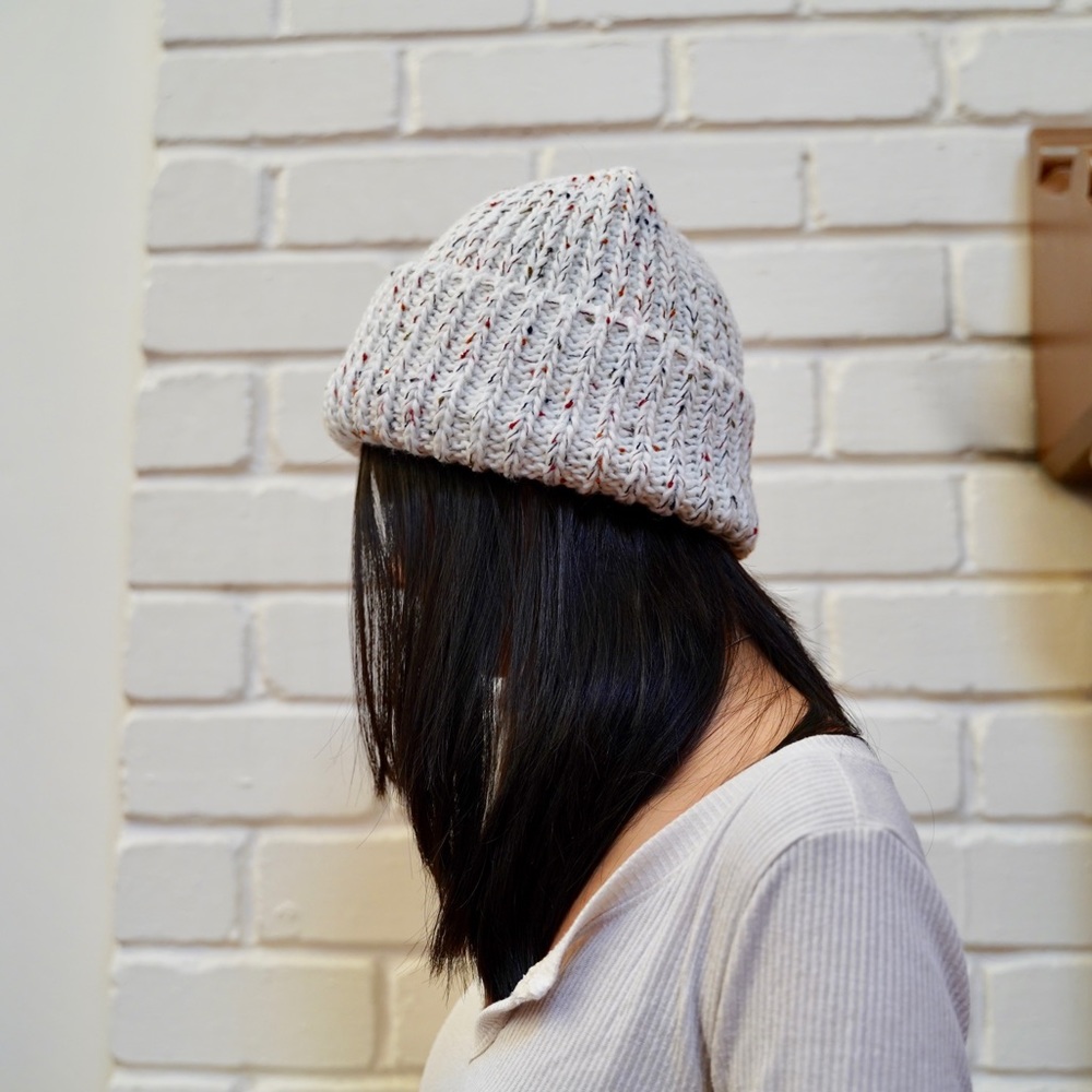 FREE W BUNDLES White Beanie Multi color specks!